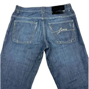 Authentic GF Ferre Vintage Men Blue Denim Jeans Classic Straight Pants US 33